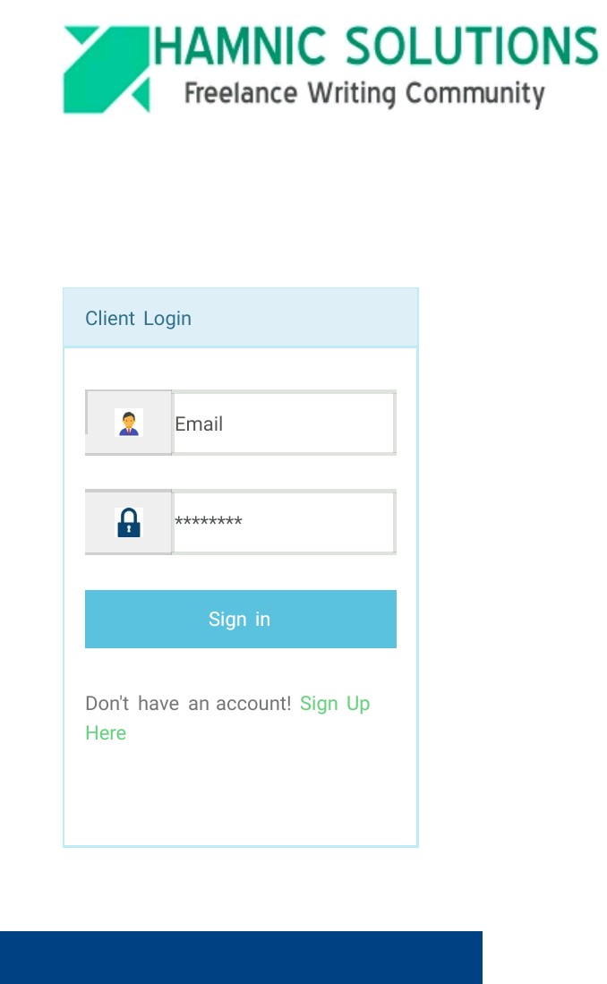 Screenshot of HamnicwritingservicesEssays order form on a mobile phone